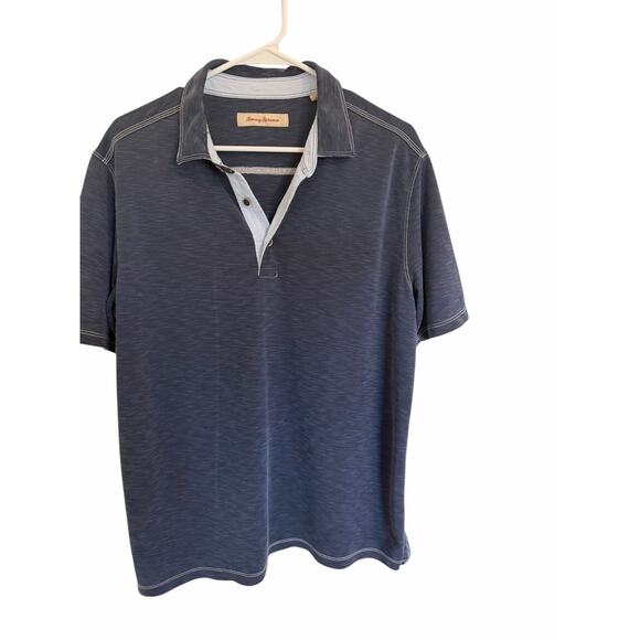 Tommy Bahama Men's Large Blue Short Sleeve Collared Button Up Neck Shirt - Picture 4 of 11